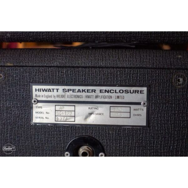 Hiwatt Custom 100 DR103 + Cabinet SE4122 (Vintage UK - 1975/1972) – Image 5